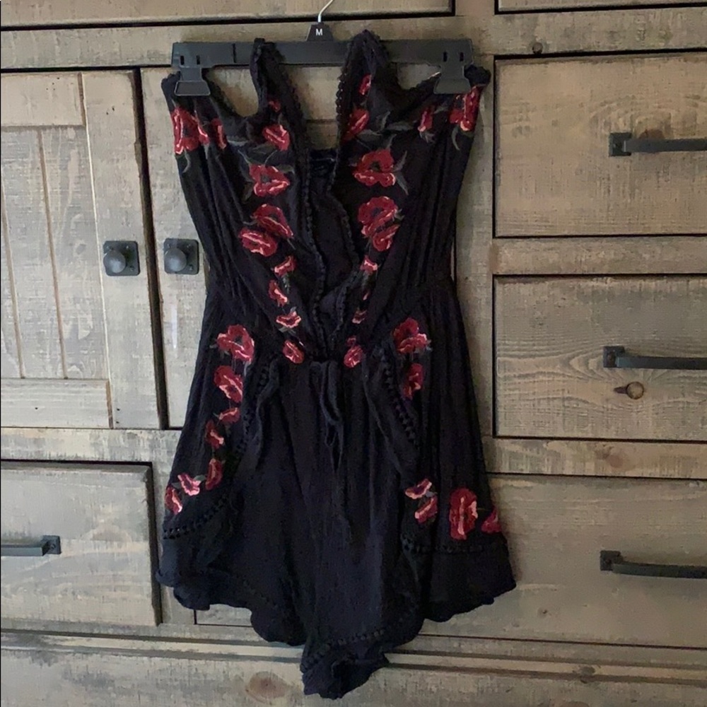 Black halter romper